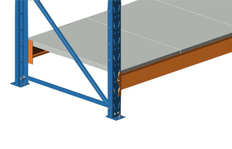 Вертикальная несущая часть стеллажа имеющая перфорацию для установки балок это