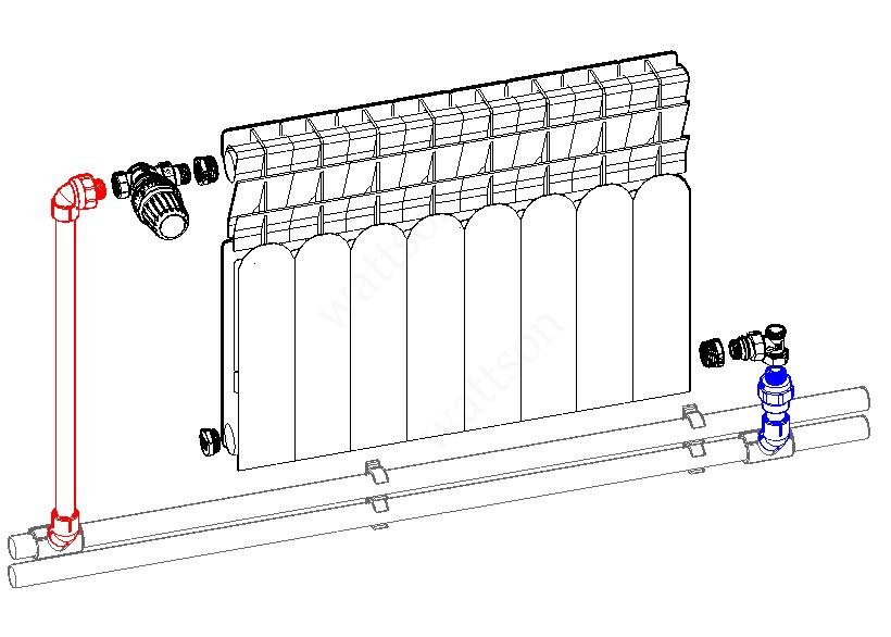 Схема подключения биметаллических радиаторов отопления