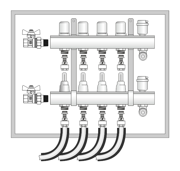 Коллектор тим для теплого пола схема