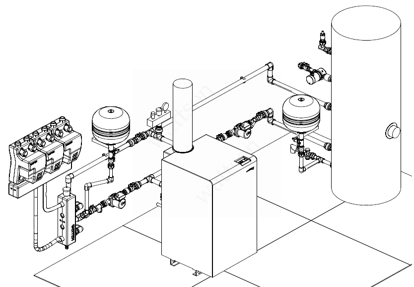 Котел geffen mb 4.1. Схема обвязки газового котла бакси. Обвязка бойлера бакси 200. Обвязка котла бакси слим. Обвязка газового котла бакси.